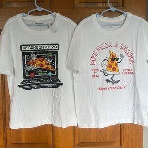 NWT Old Navy pizza tees. M/8